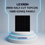 LEXRON 390W 78 Cell 16BB Half-Cut TopCon Güneş Paneli