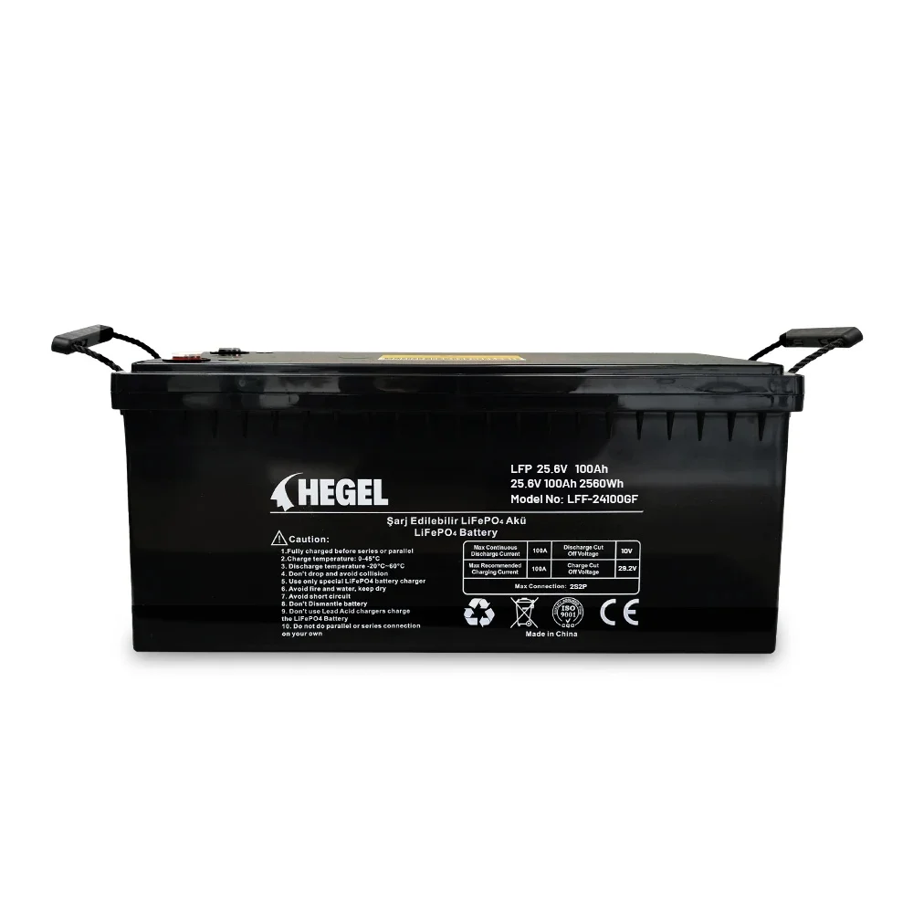 LFF-24100GF_1 HEGEL LİFEPO4 LİTYUM AKÜ 25.6V 100AH - Görsel 1